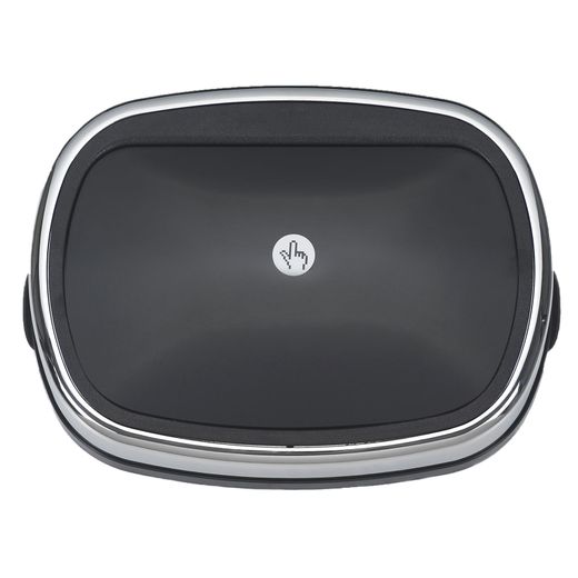 Abfalleimer, 39,5 x 28 x 57 cm, aus Edelstahl und ABS in Silber | Kollektion Futuro