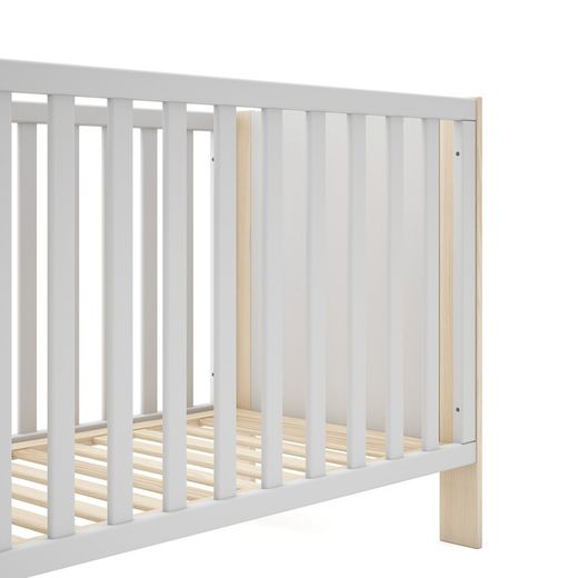 Culla, 123,2 x 65,5 x 80 cm, in legno di pino bianco e naturale | Collezione Esteban