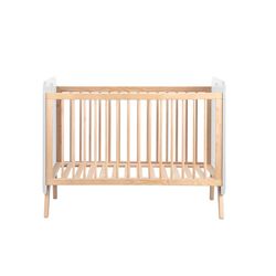 Culla, 126,8 x 68 x 96 cm, in legno di pino bianco e naturale | Collezione Paris