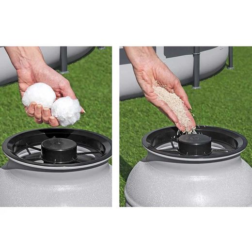 Filtro de areia Bestway 6.056 l/h para piscinas desmontáveis