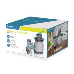 Filtro de areia Bestway 6.056 l/h para piscinas desmontáveis