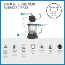 Depuradora de Arena Bestway Flowclear 3.028 L/h con Dispensador Químico