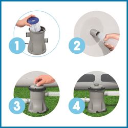 Filtre à cartouche Bestway 2.006 L/h pour piscines démontables