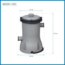 Filtre à cartouche Bestway 2.006 L/h pour piscines démontables