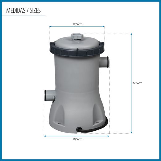 Filtre à cartouche Bestway 2.006 L/h pour piscines démontables