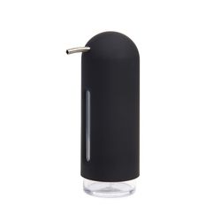 Dispensador de jabón, 7 x 10 x 20 cm, de abs en negro | Colección Penguin