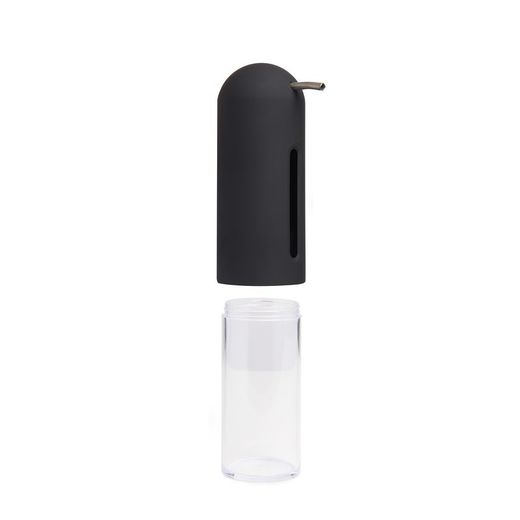 Dispensador de jabón, 7 x 10 x 20 cm, de abs en negro | Colección Penguin
