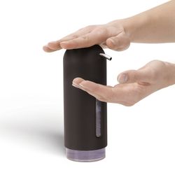 Dispensador de jabón, 7 x 10 x 20 cm, de abs en negro | Colección Penguin