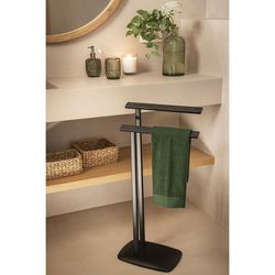 Dispensador de jabón, 9 x 9 x 18 cm, de vidrio en verde y dorado | Colección Lisboa