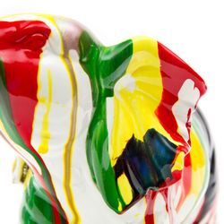 Elefante, 25 x 12 x 24 cm, de poliresina multicolor