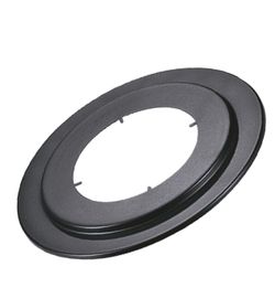 Embellecedor Rosetón Kekai 8 cm para Estufa, Negro, Resistente al Fuego