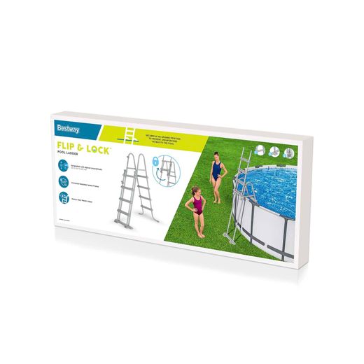 Échelle de Sécurité Bestway Flip & Lock pour Piscines de 122 cm