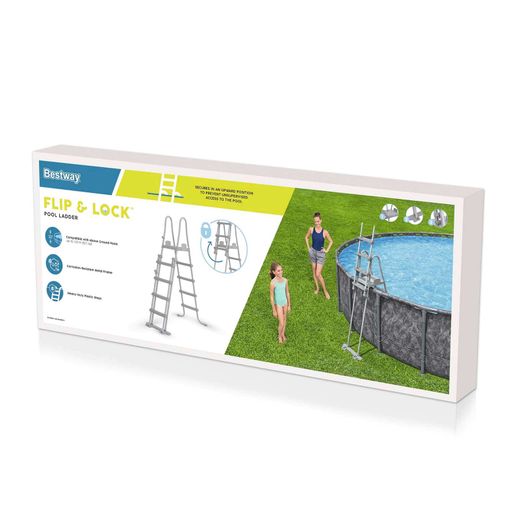 Escalier de Sécurité Bestway Flip & Lock pour Piscines Démontables 132 cm