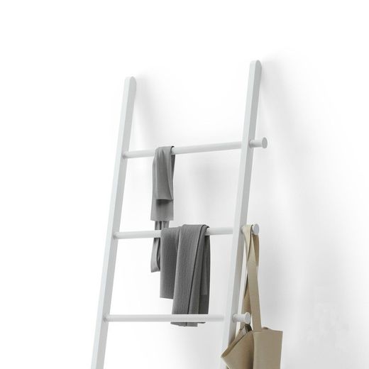 Scala decorativa, 51 x 4 x 152 cm, in legno e metallo bianco | Collezione White