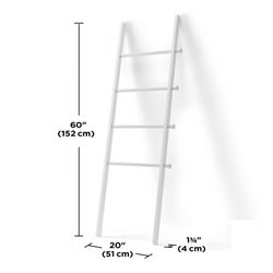 Scala decorativa, 51 x 4 x 152 cm, in legno e metallo bianco | Collezione White