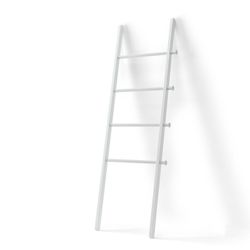 Scala decorativa, 51 x 4 x 152 cm, in legno e metallo bianco | Collezione White