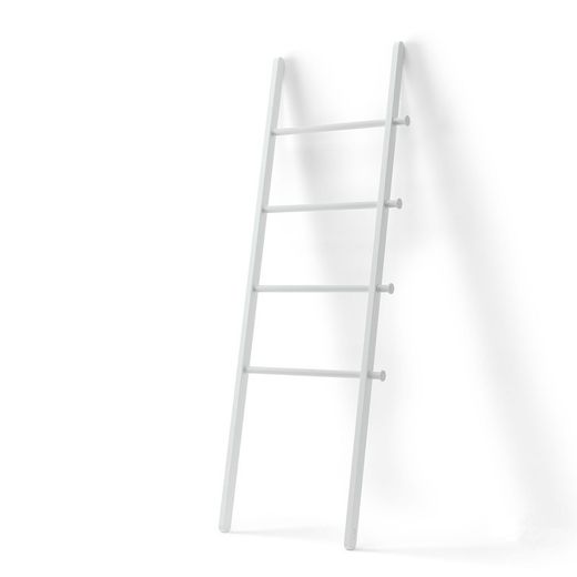 Scala decorativa, 51 x 4 x 152 cm, in legno e metallo bianco | Collezione White