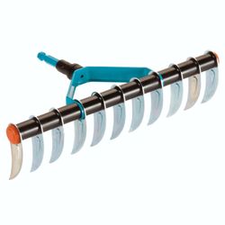 Escarificador de césped Gardena Combisystem, 35 cm de ancho, dientes galvanizados, compatible con mangos