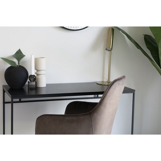 Scrivania, 100 x 45 x 75 cm, in legno e acciaio nero | Collezione Vita