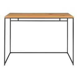 Scrivania, 100 x 45 x 75 cm, in legno e acciaio, finitura rovere e nero | Collezione Vita