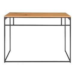 Scrivania, 100 x 45 x 75 cm, in legno e acciaio, finitura rovere e nero | Collezione Vita