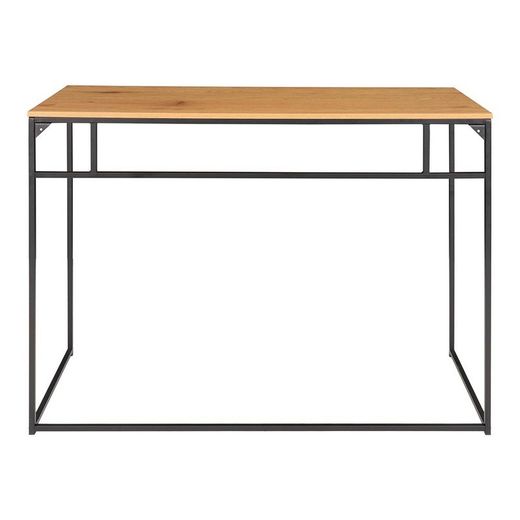 Scrivania, 100 x 45 x 75 cm, in legno e acciaio, finitura rovere e nero | Collezione Vita