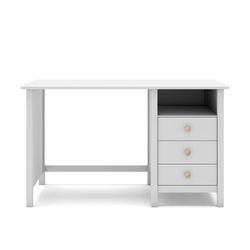 Scrivania, 120 x 54 x 74 cm, in legno di pino bianco | Collezione Max