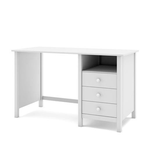 Scrivania, 120 x 54 x 74 cm, in legno di pino bianco | Collezione Max