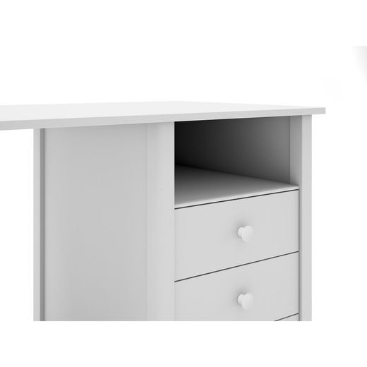 Scrivania, 120 x 54 x 74 cm, in legno di pino bianco | Collezione Max