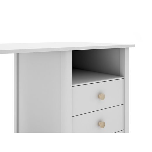 Scrivania, 120 x 54 x 74 cm, in legno di pino bianco | Collezione Max