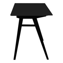 Scrivania, 120 x 60 x 75 cm, in legno di gomma nero | Collezione Vojens