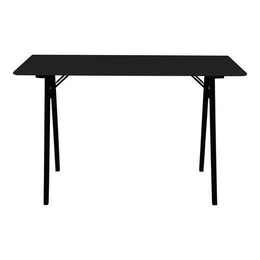 Scrivania, 120 x 60 x 75 cm, in legno di gomma nero | Collezione Vojens
