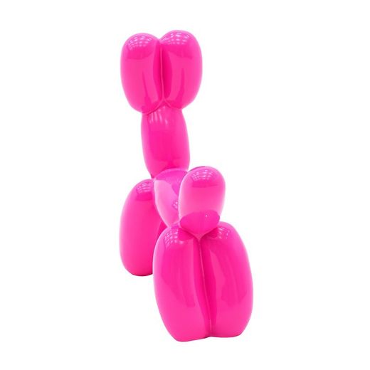Escultura Perro globo rosa, 41 x 13 x 41 cm, de poliresina S