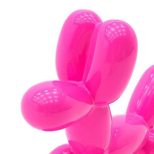 Escultura Perro globo rosa, 41 x 13 x 41 cm, de poliresina S