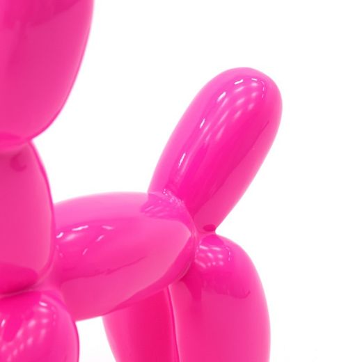 Escultura Perro globo rosa, 41 x 13 x 41 cm, de poliresina S