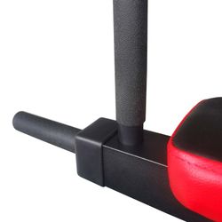 Estación de musculación de cross training, 63 x 102,5 x 153 / 212 cm, de acero, pvc y espuma en negro | Colección Serie 300