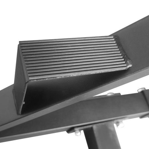 Estación de musculación de cross training, 63 x 102,5 x 153 / 212 cm, de acero, pvc y espuma en negro | Colección Serie 300