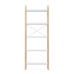 Estante, 61 x 26 x 170 cm, in legno bianco e naturale | Collezione Bellwood