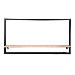 Estantería Decorativa de Pared en Madera y Metal Pärumm Lick 65x23x35 cm 1 Balda Diseño Vertical Industrial