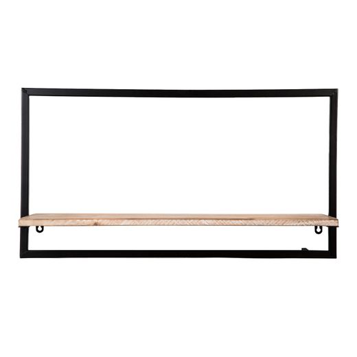 Estantería Decorativa de Pared en Madera y Metal Pärumm Lick 65x23x35 cm 1 Balda Diseño Vertical Industrial