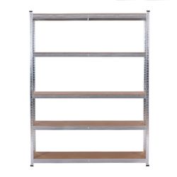 Estantería Metálica CATTERHOUSE Max Pro 120x40x180 cm - Almacenaje Industrial de Acero Galvanizado y MDF con 5 Baldas Ajustables, Soporta hasta 875 kg, Ideal para Garaje, Taller o Almacén