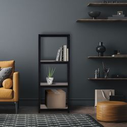 Estantería Metálica en Kit CATTERHOUSE Hans Plus 60x30x148 cm - Almacenaje Negro con 4 Baldas Ajustables, Soporta hasta 240 kg