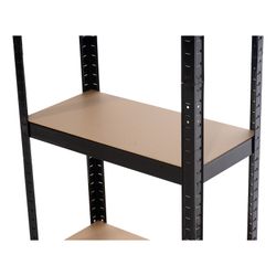 Estantería Metálica en Kit CATTERHOUSE Hans Plus 60x30x148 cm - Almacenaje Negro con 4 Baldas Ajustables, Soporta hasta 240 kg