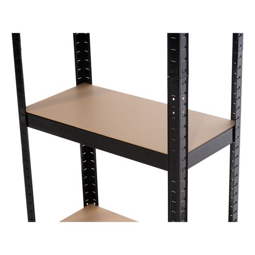 Estantería Metálica en Kit CATTERHOUSE Hans Plus 60x30x148 cm - Almacenaje Negro con 4 Baldas Ajustables, Soporta hasta 240 kg