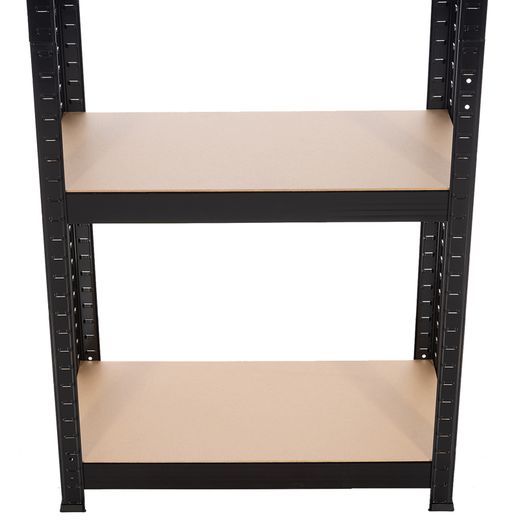 Estantería Metálica en Kit CATTERHOUSE Hans Plus 60x30x148 cm - Almacenaje Negro con 4 Baldas Ajustables, Soporta hasta 240 kg