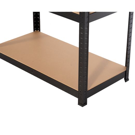 Estantería Metálica en Kit CATTERHOUSE Hans Plus 90x40x180 cm - Almacenaje Industrial con 5 Baldas Ajustables, Color Negro, Soporta hasta 875 kg