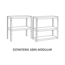 Estantería Metálica Galvanizada en Kit Catter House Max Pro 90x40x180 cm - Estantería de Almacenaje con 5 Baldas Ajustables, Soporta hasta 875 kg, Ideal para Garaje, Taller o Almacén