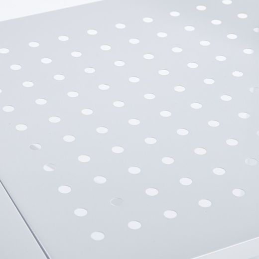 Estante pieghevole, 71,5 x 36 x 122,5 cm, in acciaio bianco | Collezione Kim