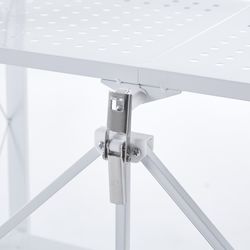 Estante pieghevole, 71,5 x 36 x 122,5 cm, in acciaio bianco | Collezione Kim