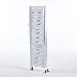 Estante pieghevole, 71,5 x 36 x 122,5 cm, in acciaio bianco | Collezione Kim